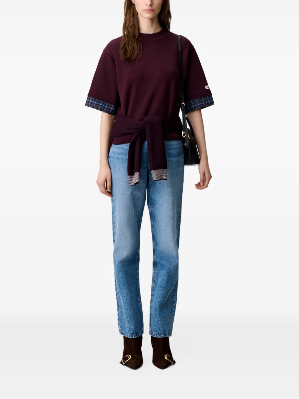 Claudie Pierlot Gebreide trui met trechterhals Rood