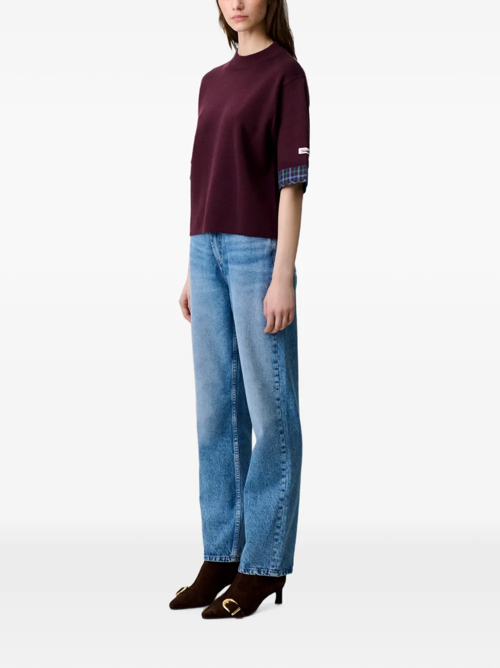 Claudie Pierlot Gebreide trui met trechterhals Rood