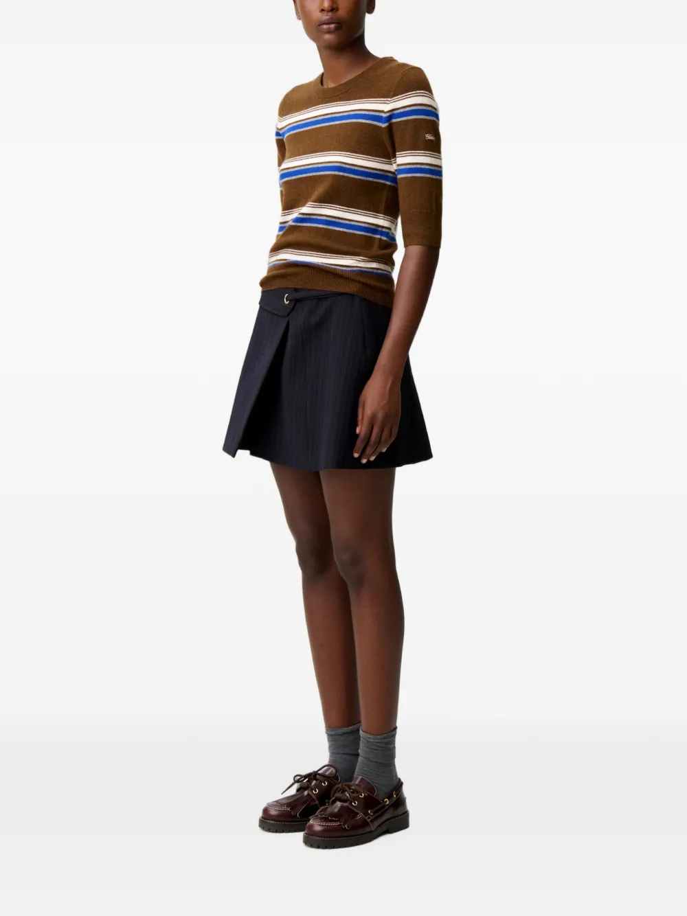 Claudie Pierlot Gestreepte trui Bruin