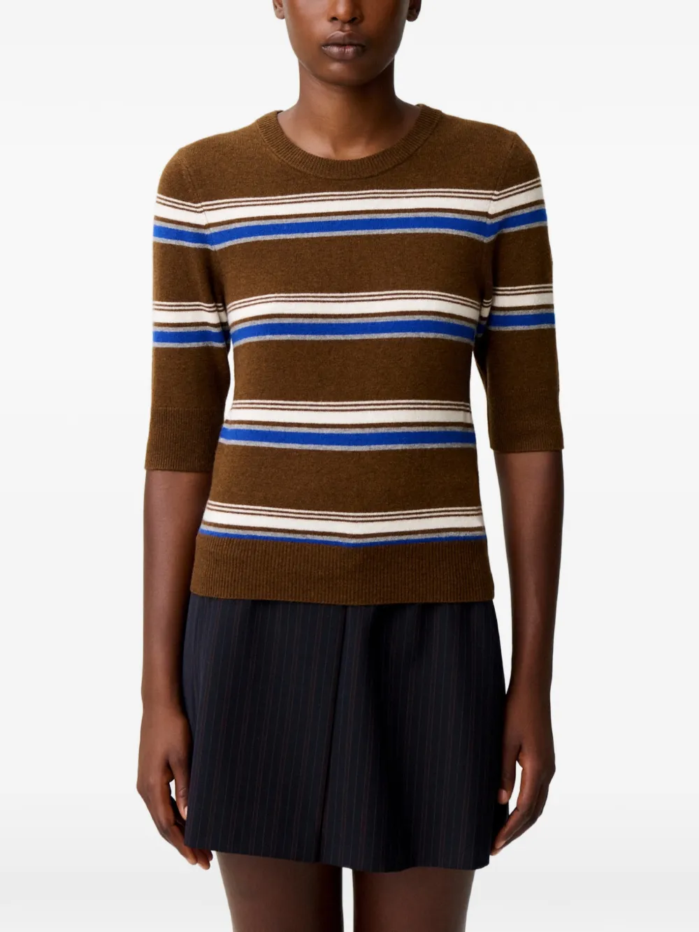 Claudie Pierlot Gestreepte trui Bruin