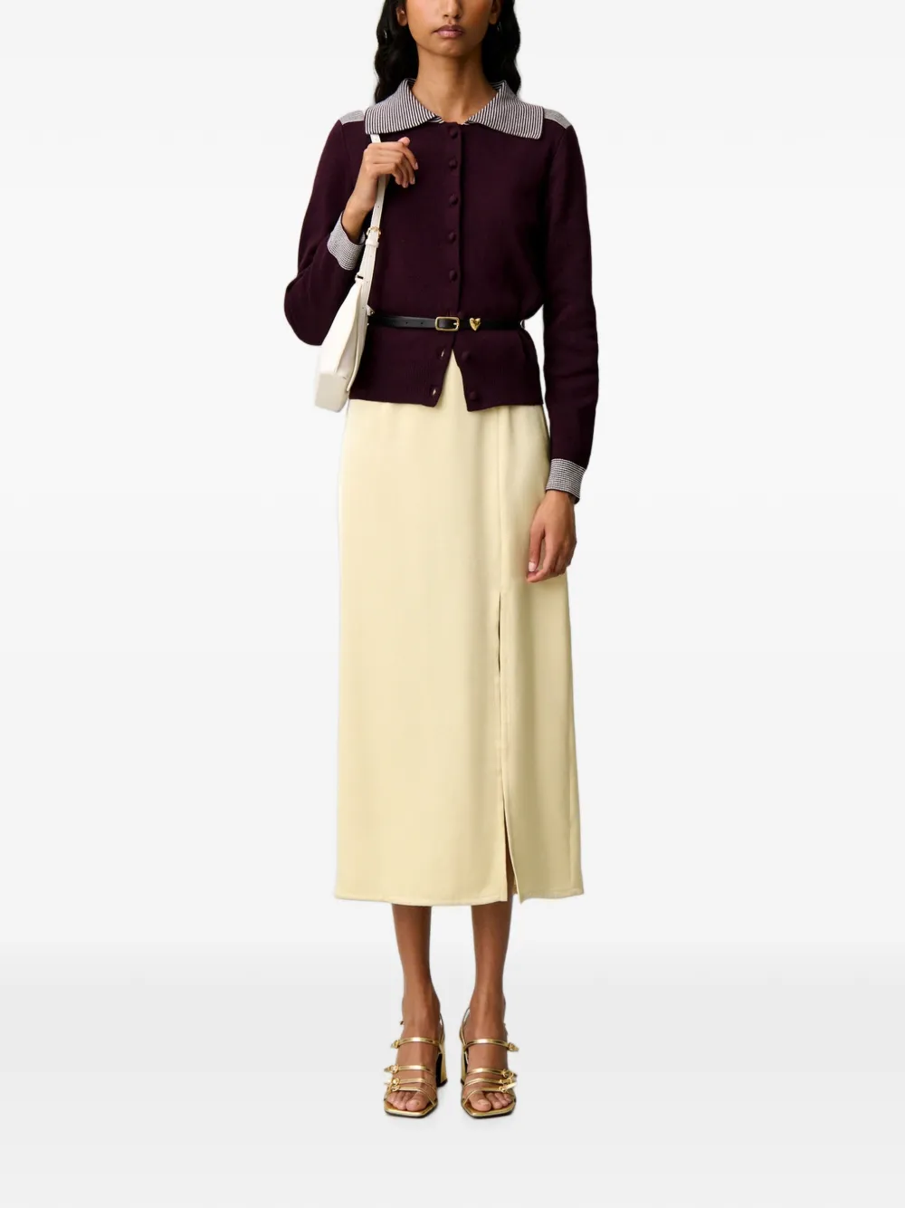 Claudie Pierlot Gestreept wollen vest Paars
