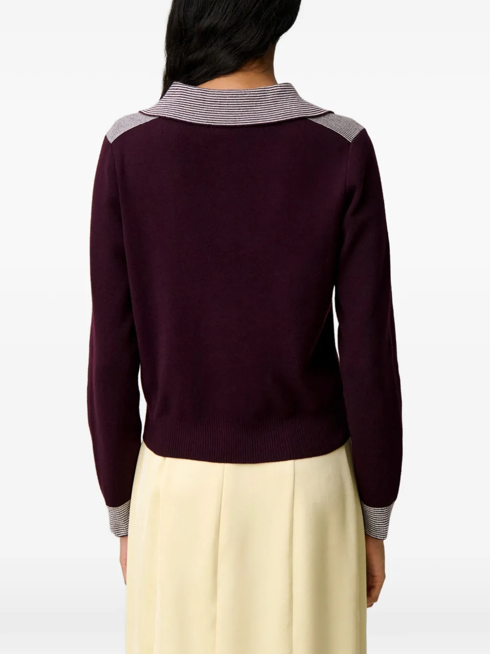 Claudie Pierlot Gestreept wollen vest Paars