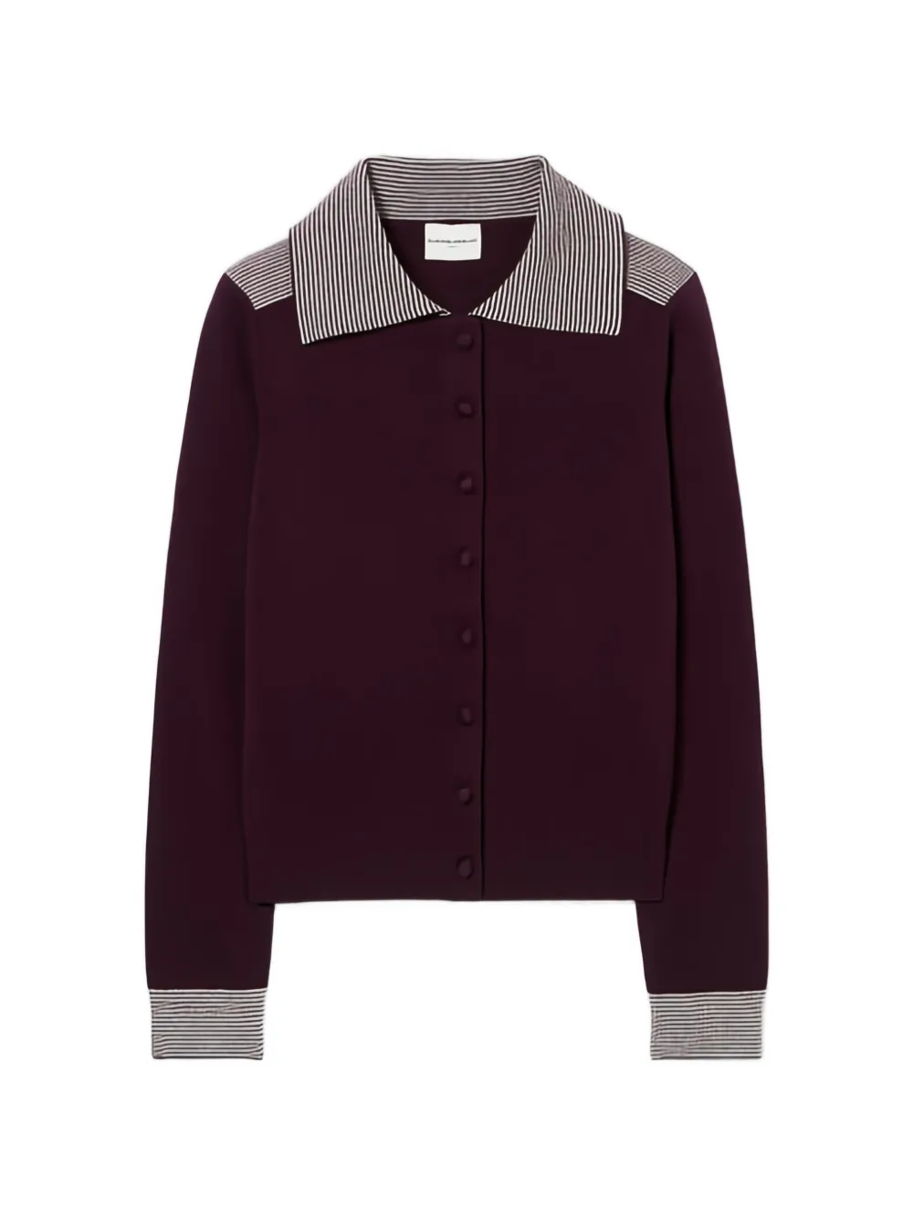 Claudie Pierlot Cardigan con colletto a righe - Viola