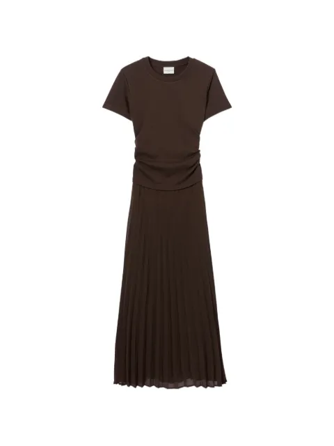 Claudie Pierlot pleated bi-material dress