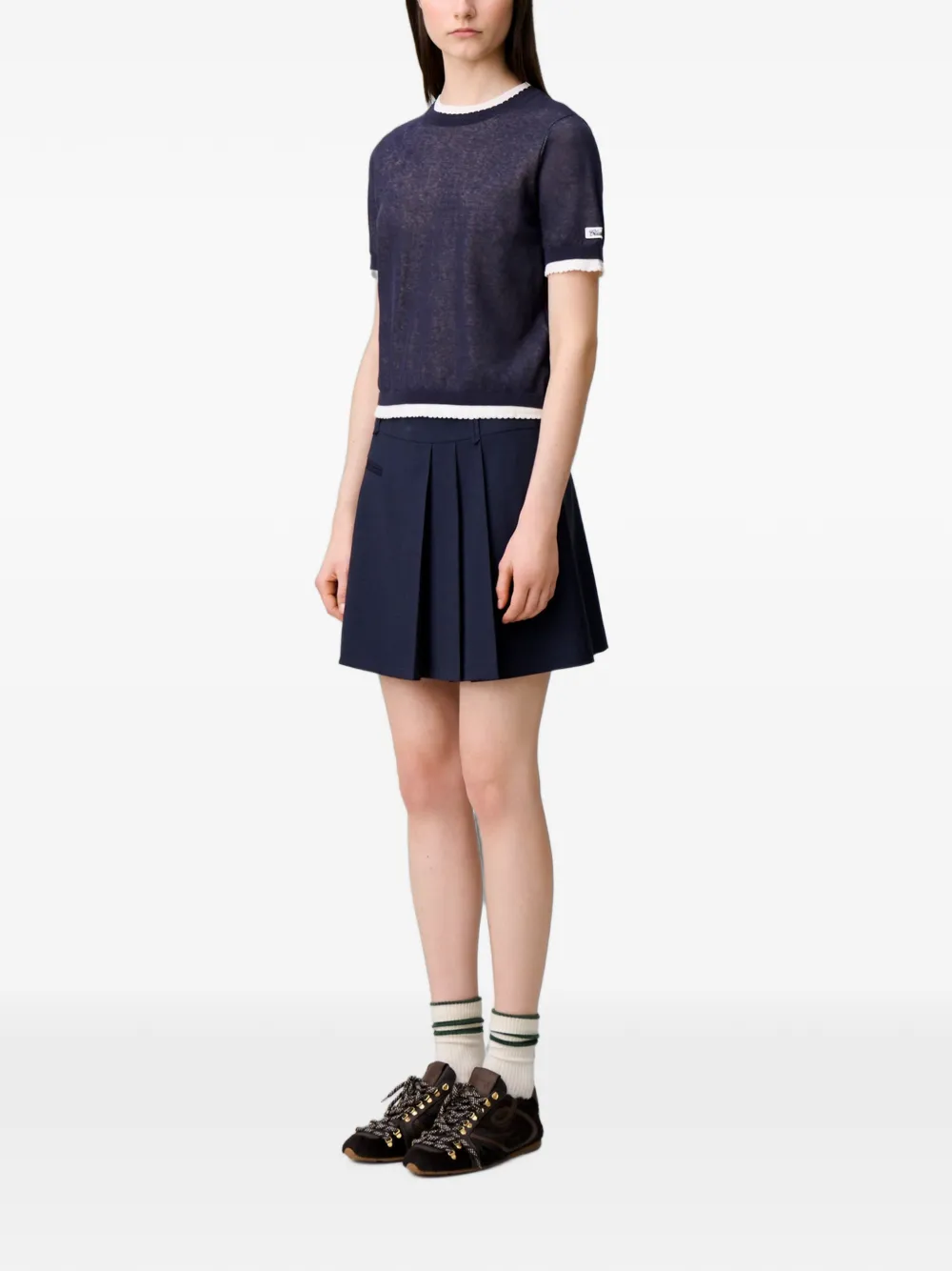 Claudie Pierlot Trui met contrast Blauw