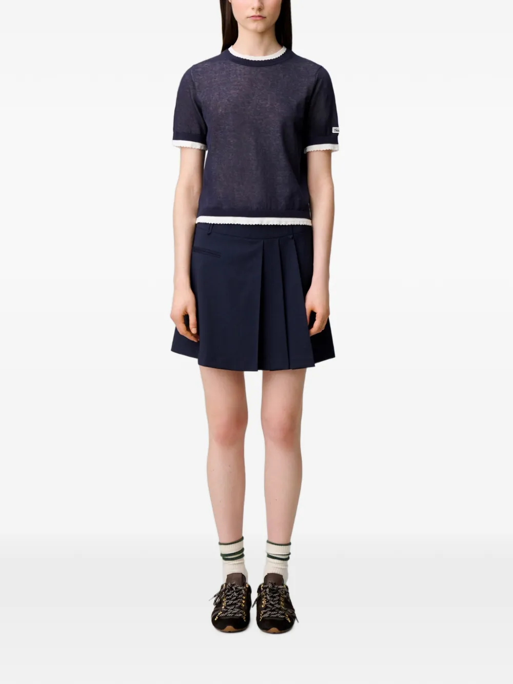 Claudie Pierlot Trui met contrast Blauw