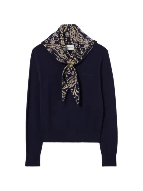 Claudie Pierlot gold heart jewel knit jumper