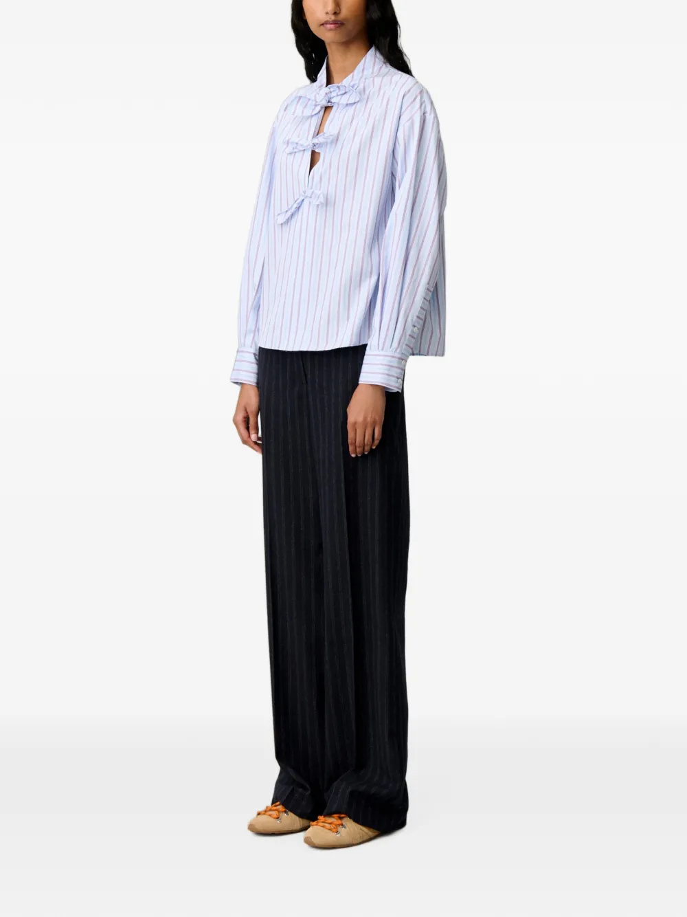 Claudie Pierlot Gestreepte blouse Blauw
