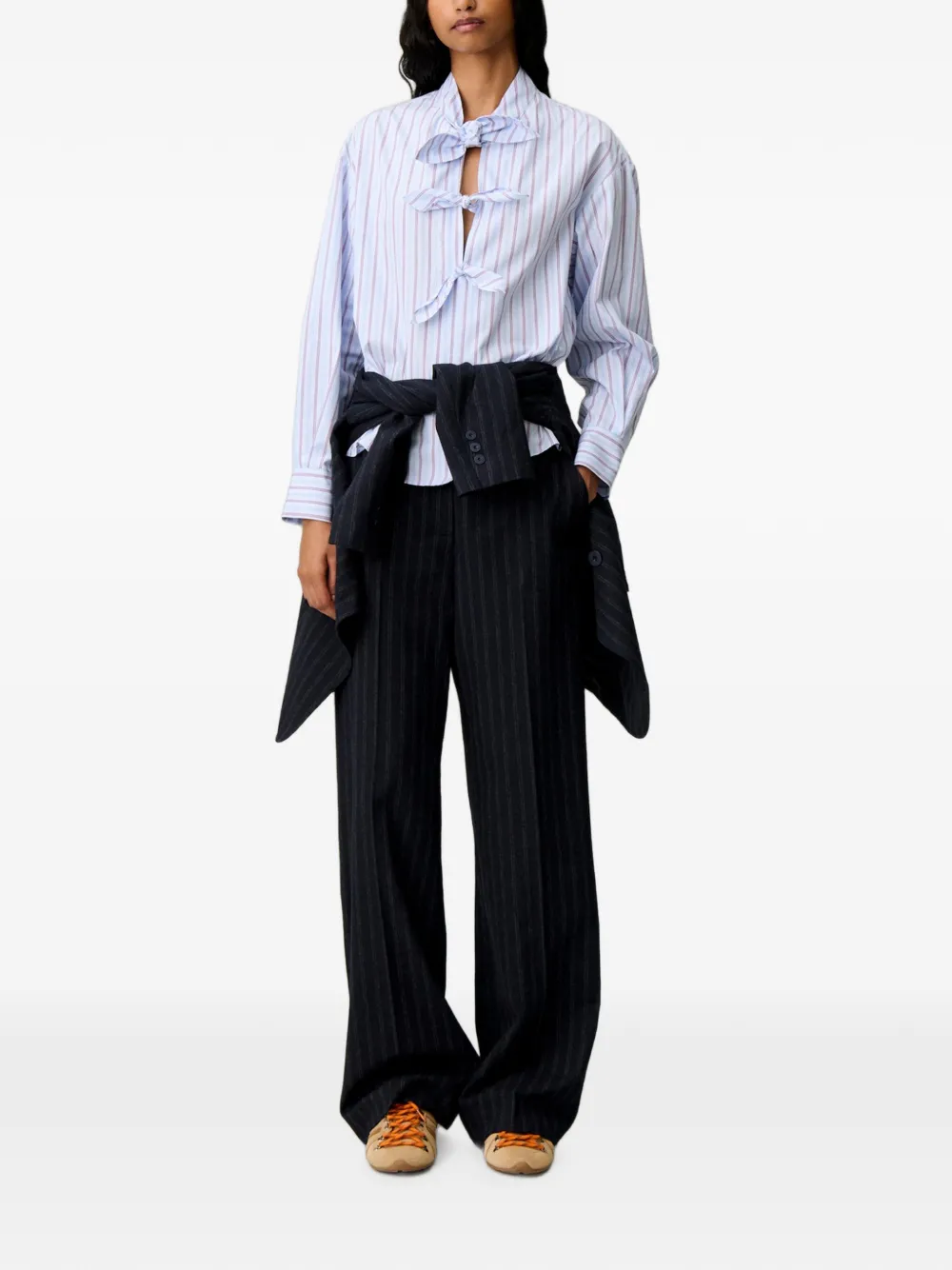 Claudie Pierlot Gestreepte blouse Blauw