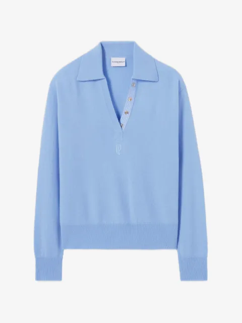 Claudie Pierlot  울 캐시미어 폴로 탑