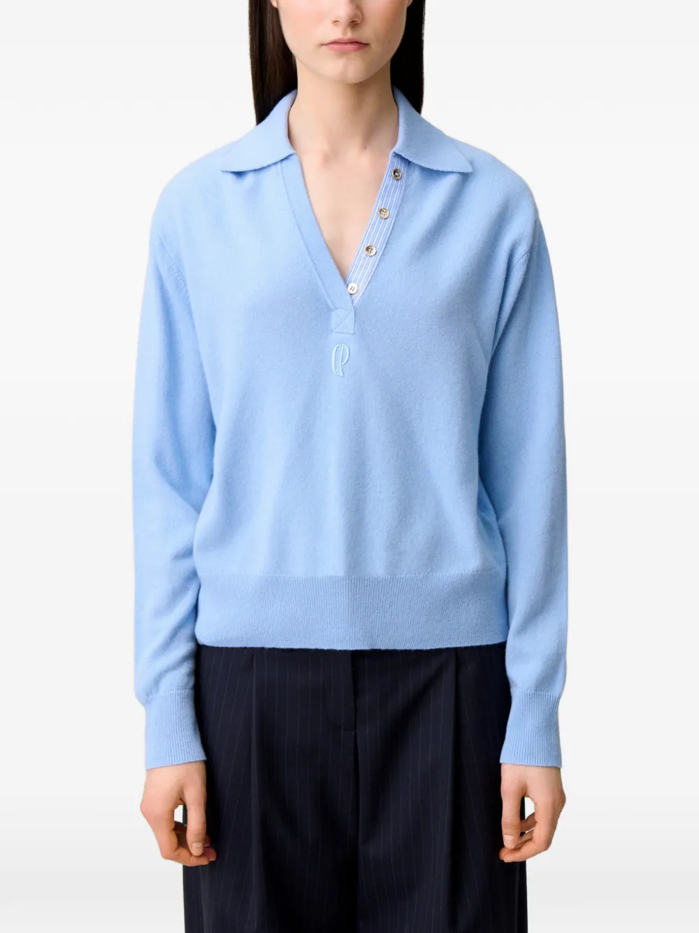Claudie Pierlot Trui van wol en kasjmier Blauw
