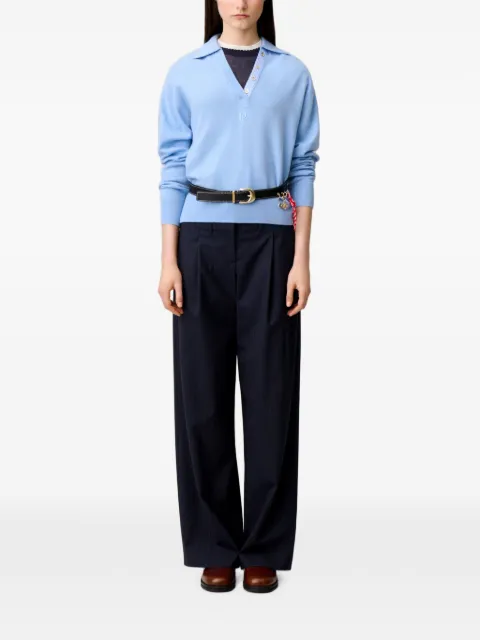 Claudie Pierlot  울 캐시미어 폴로 탑