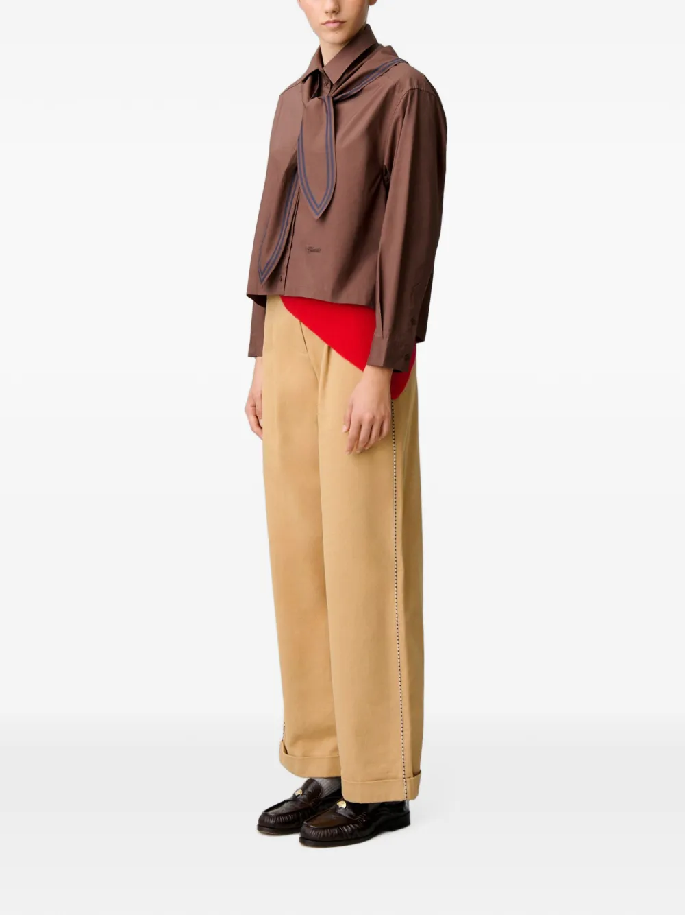 Claudie Pierlot Katoenen blouse Bruin