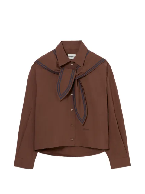Claudie Pierlot cropped tie-detail shirt