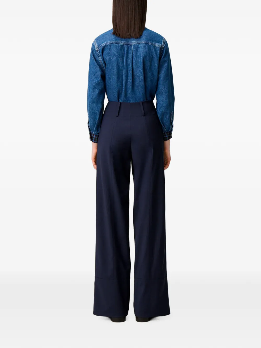 Claudie Pierlot Broek van wolblend Blauw