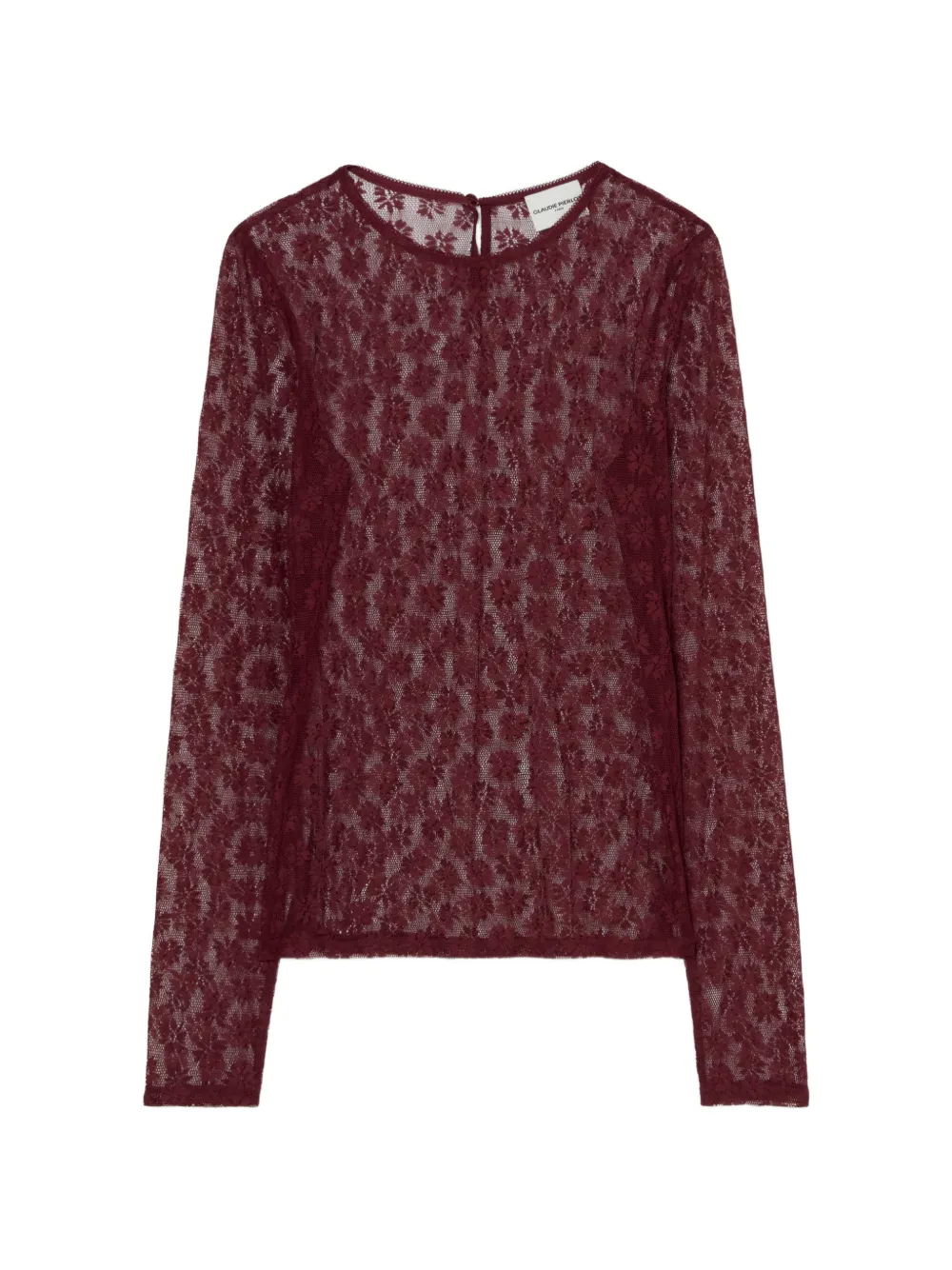 Claudie Pierlot floral-lace long-sleeve top