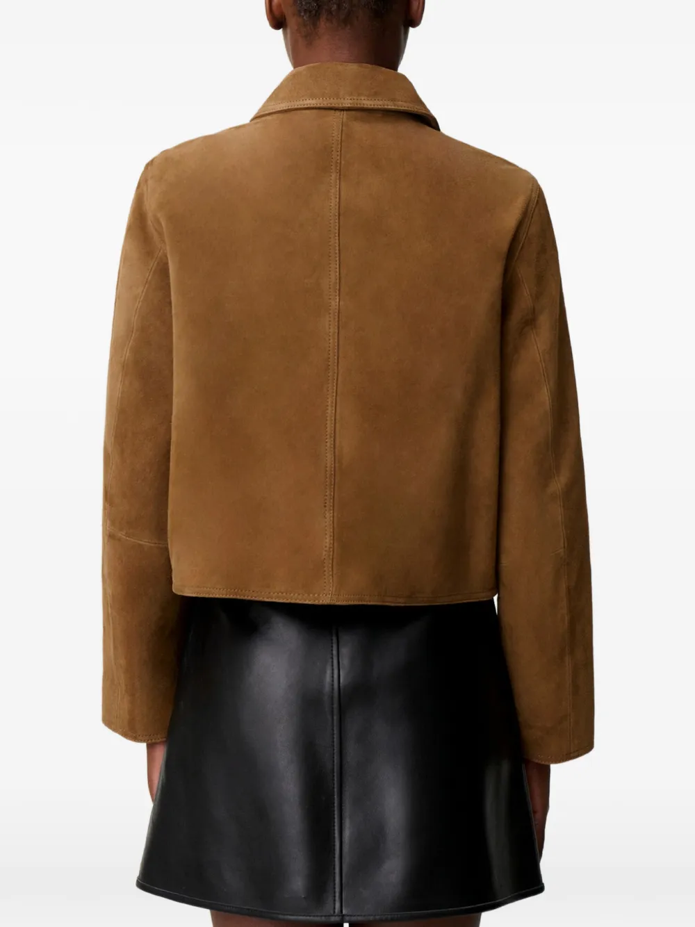 Claudie Pierlot Leren jack met draaislot Bruin