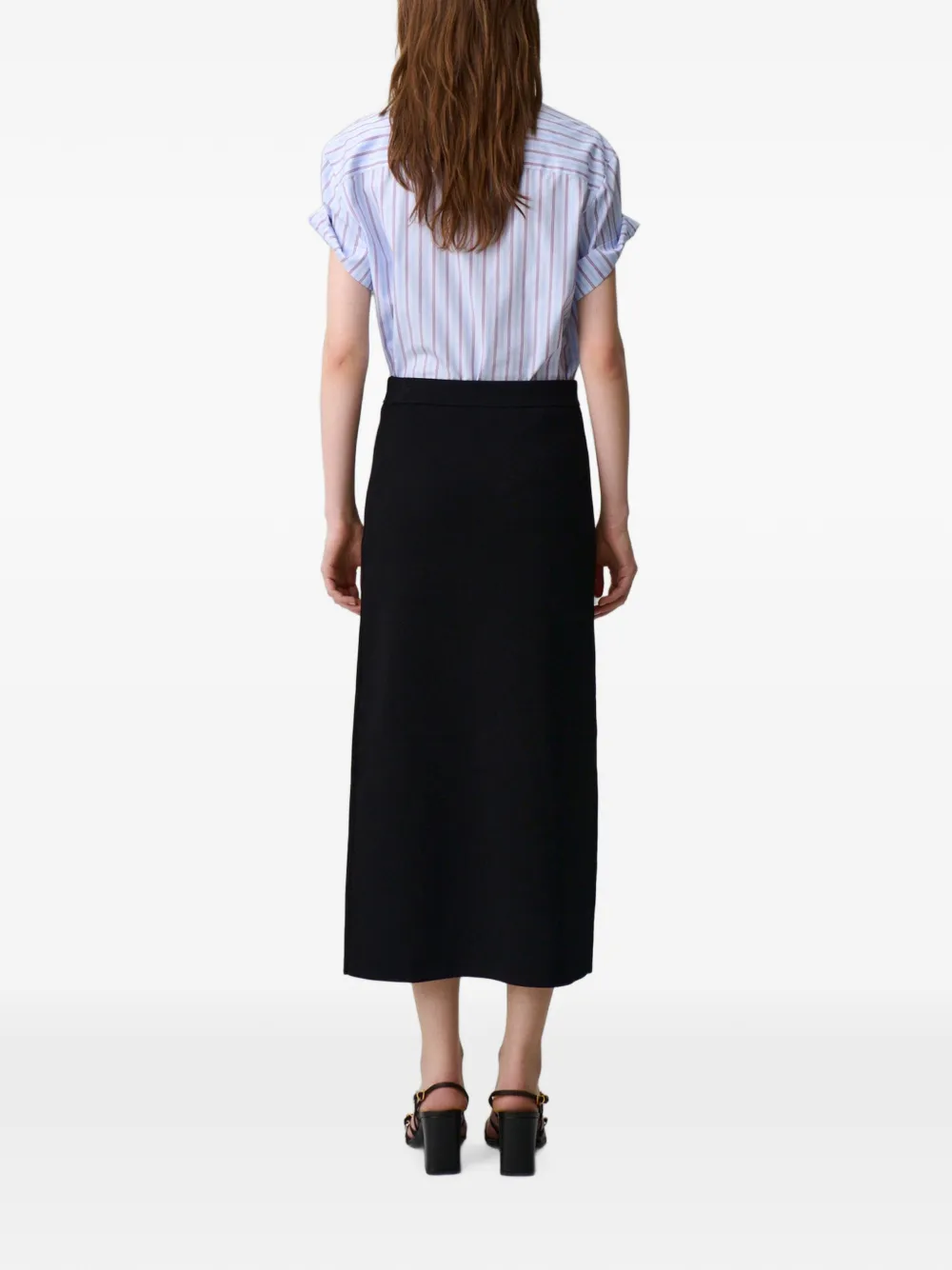 Claudie Pierlot Rok verfraaid met knoop Zwart
