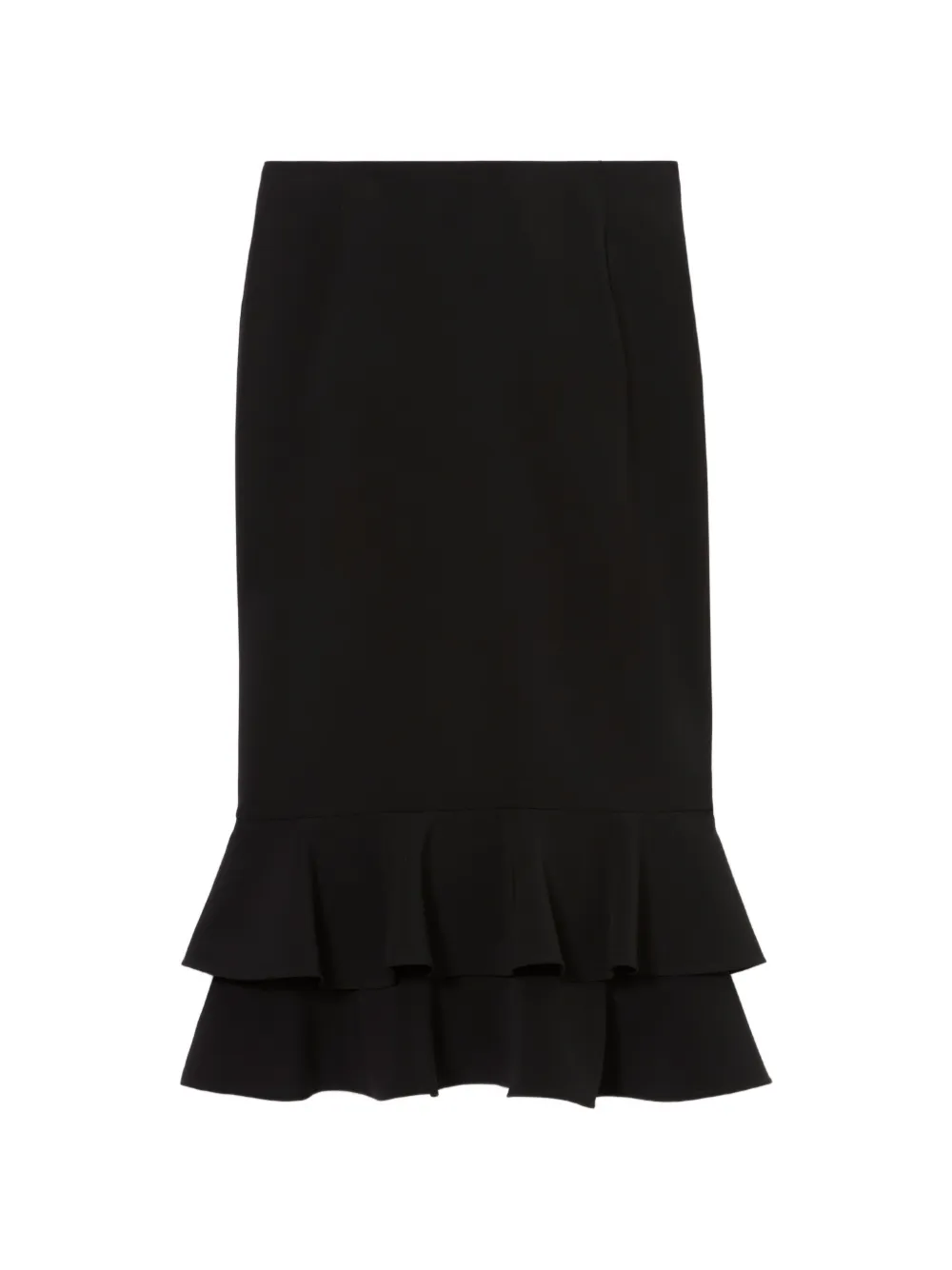 Claudie Pierlot flared ruffled midi skirt - Nero