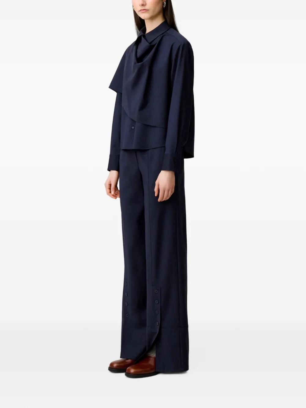 Claudie Pierlot Jack van wolblend met sjaal Blauw
