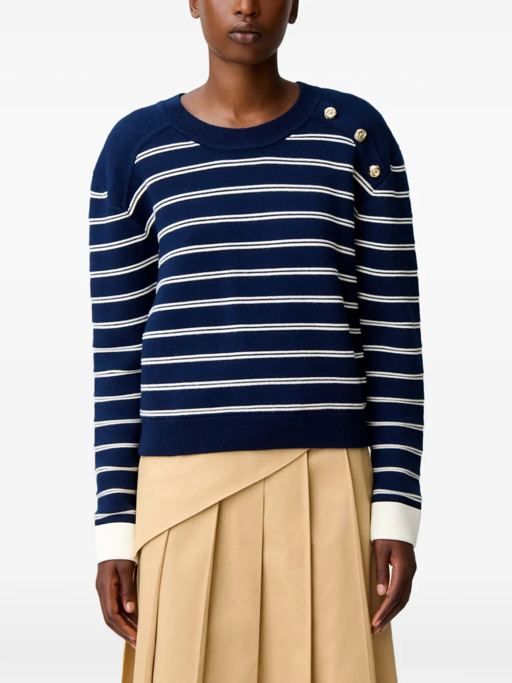 Claudie Pierlot Gestreepte trui Blauw