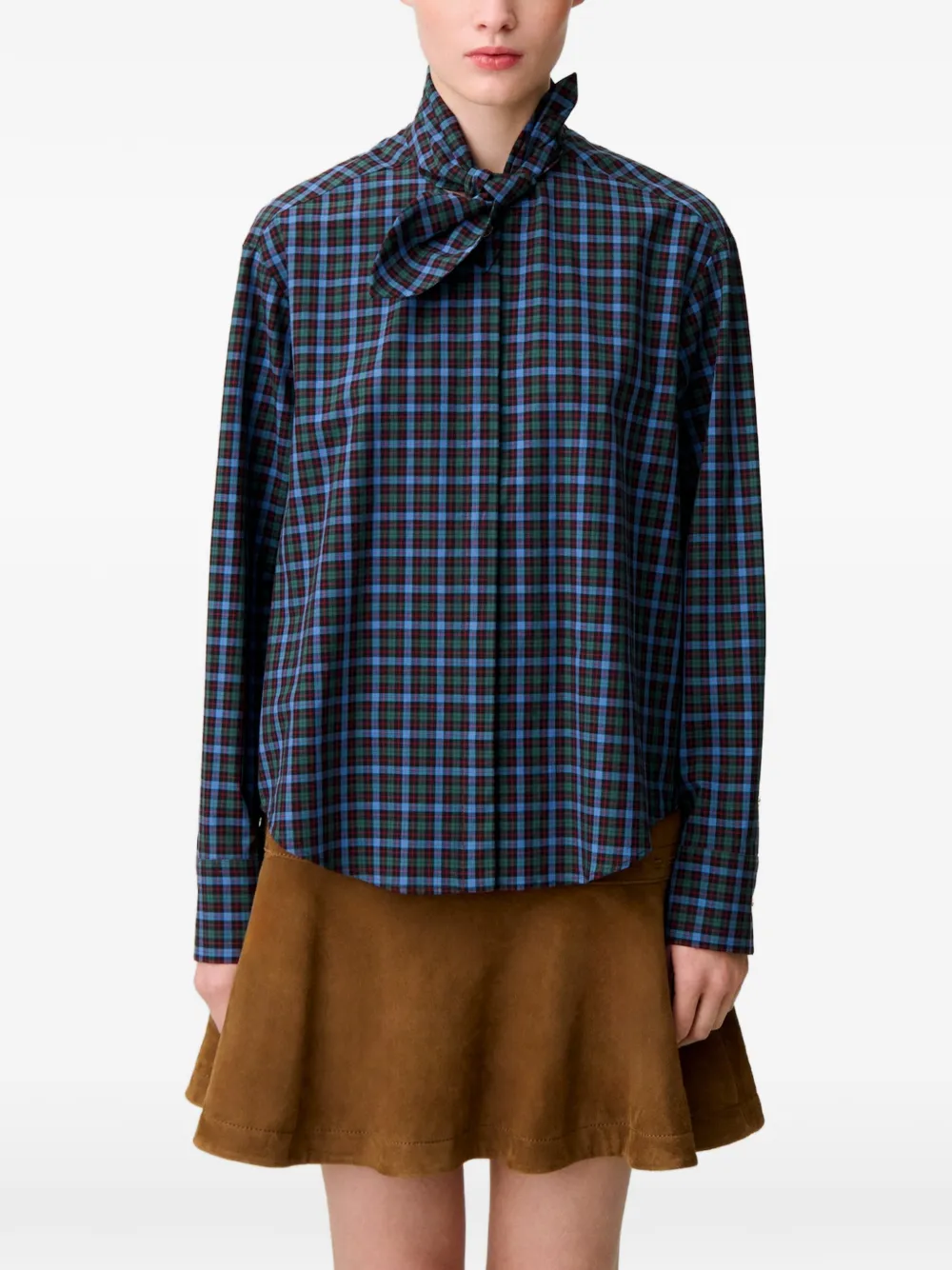 Claudie Pierlot Geruit overhemd Blauw