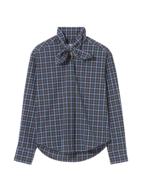 Claudie Pierlot Poplin tie-neck shirt