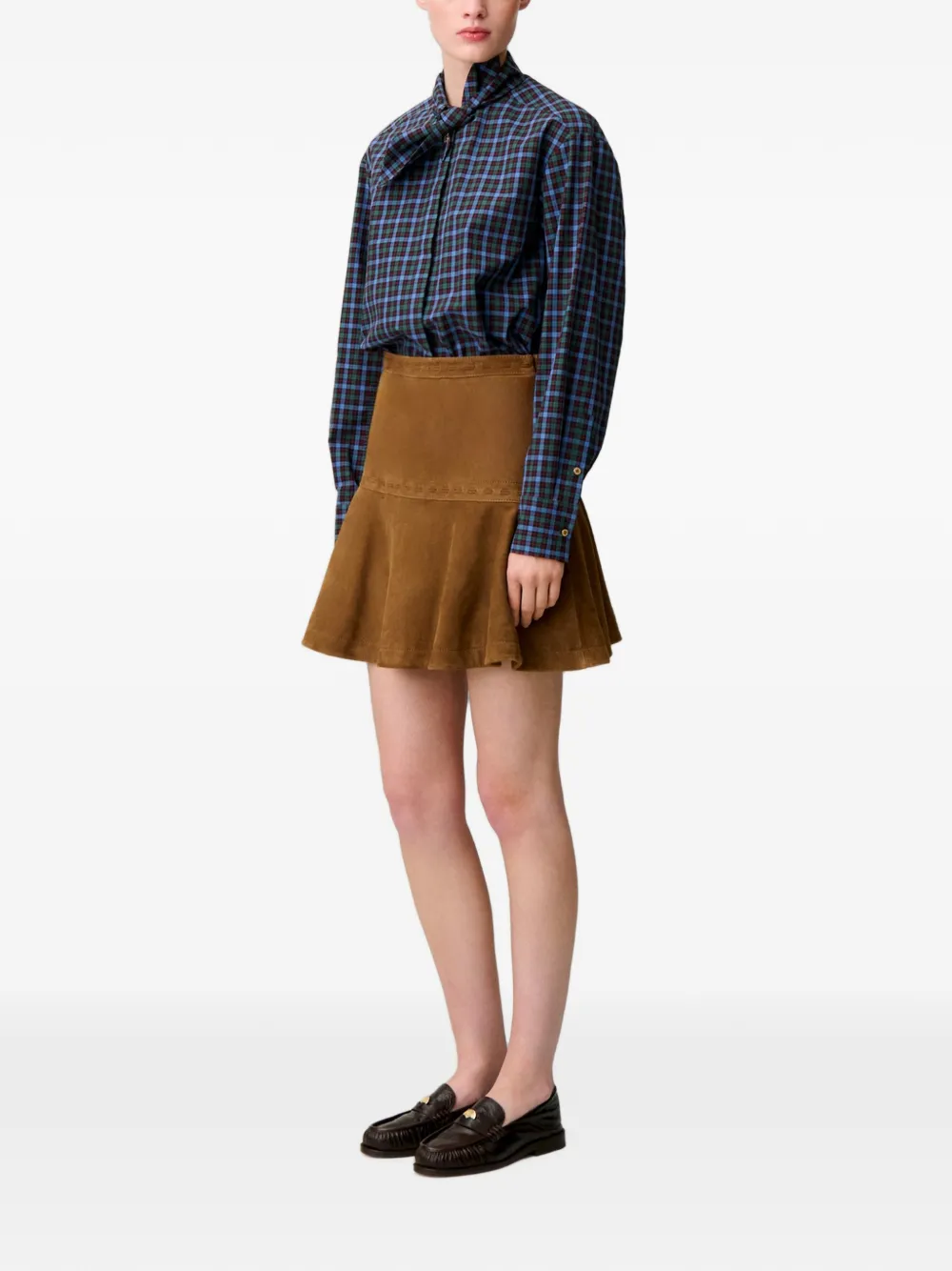 Claudie Pierlot Geruit overhemd Blauw