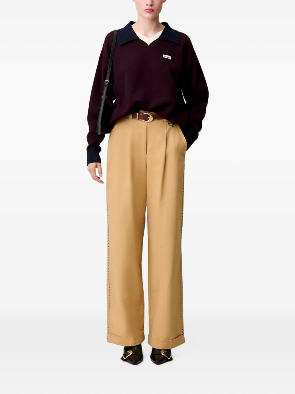 Claudie Pierlot Trui met logopatch Rood