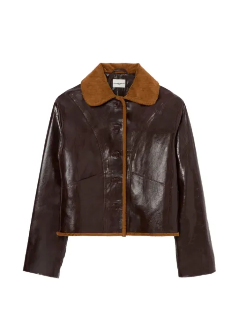 Claudie Pierlot veste en cuir à effet brillant