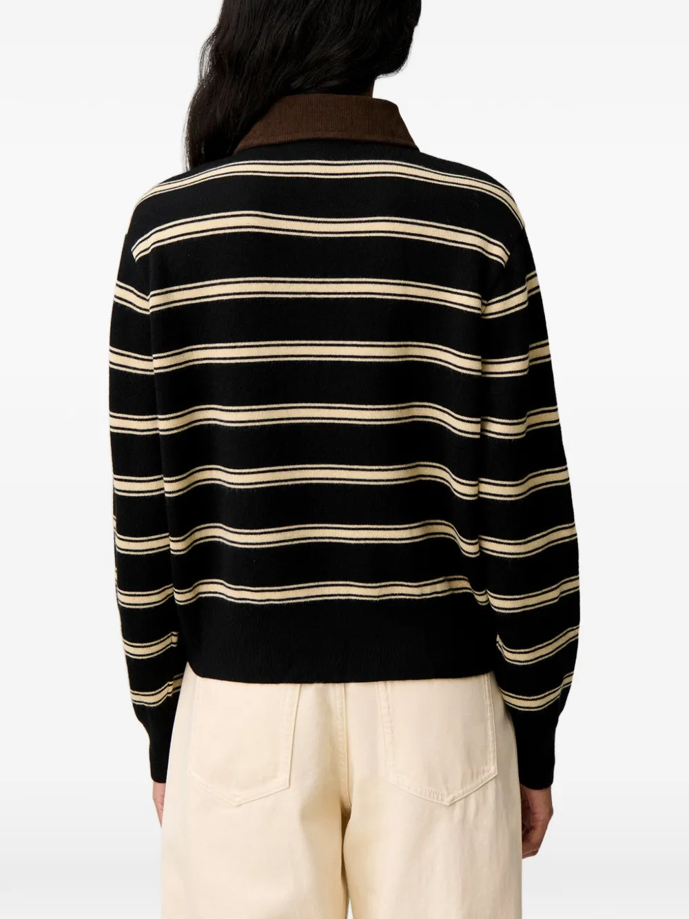 Claudie Pierlot Gestreept vest Zwart