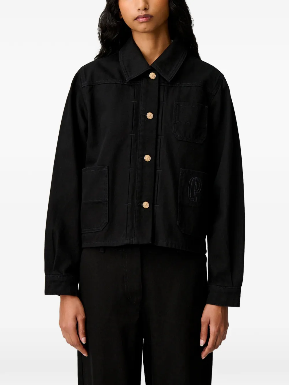 Claudie Pierlot Denim jack Zwart