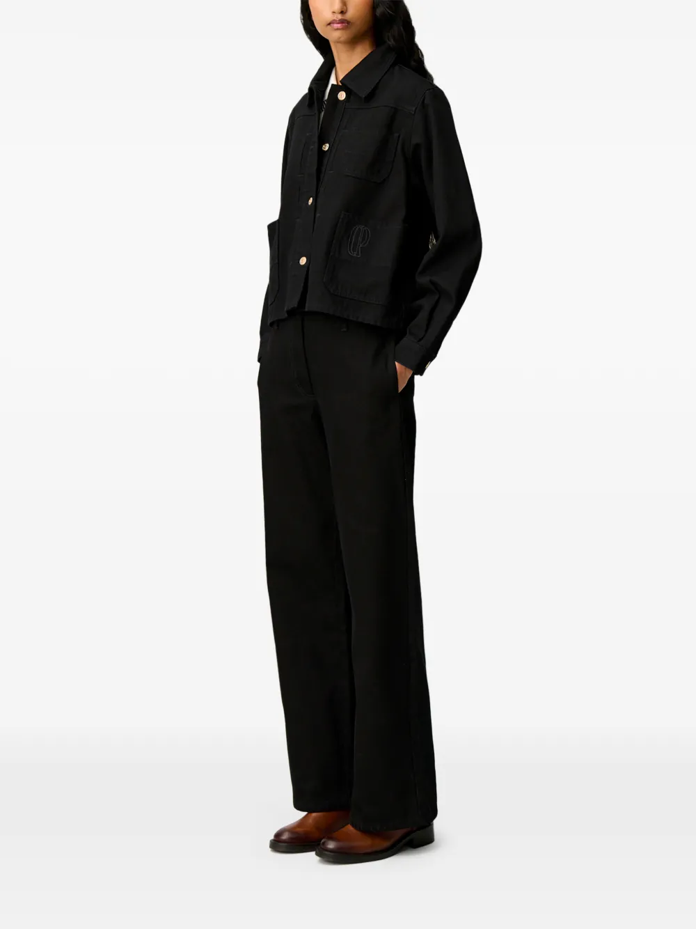 Claudie Pierlot Denim jack Zwart