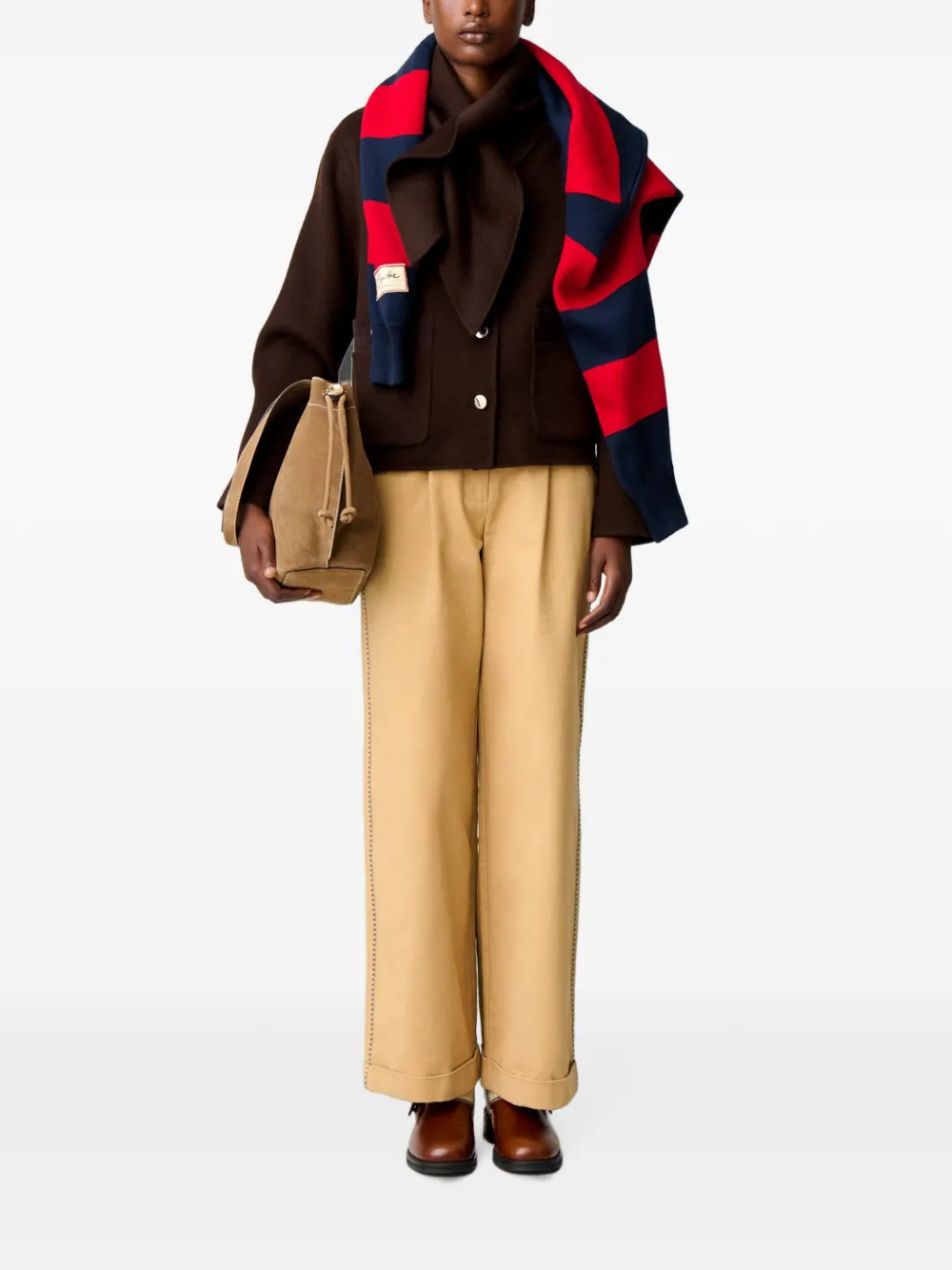 Claudie Pierlot Korte jas van wolblend Bruin