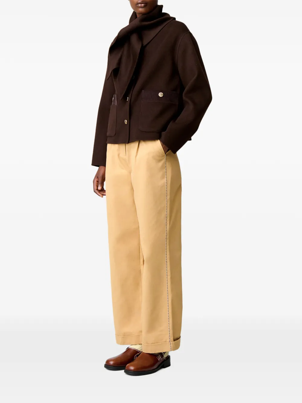 Claudie Pierlot Korte jas van wolblend Bruin
