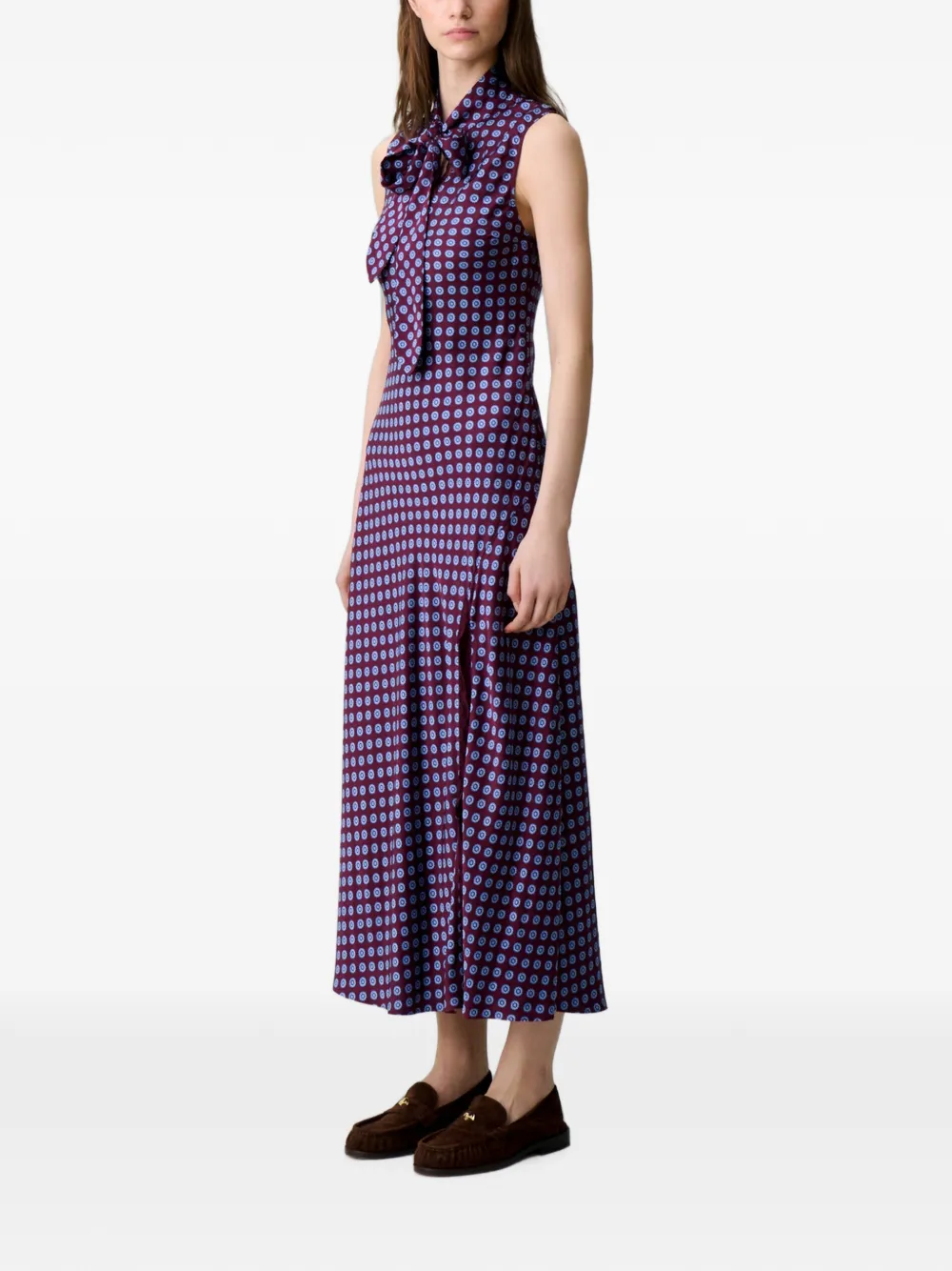 Claudie Pierlot Flowy maxi-jurk met kant Rood