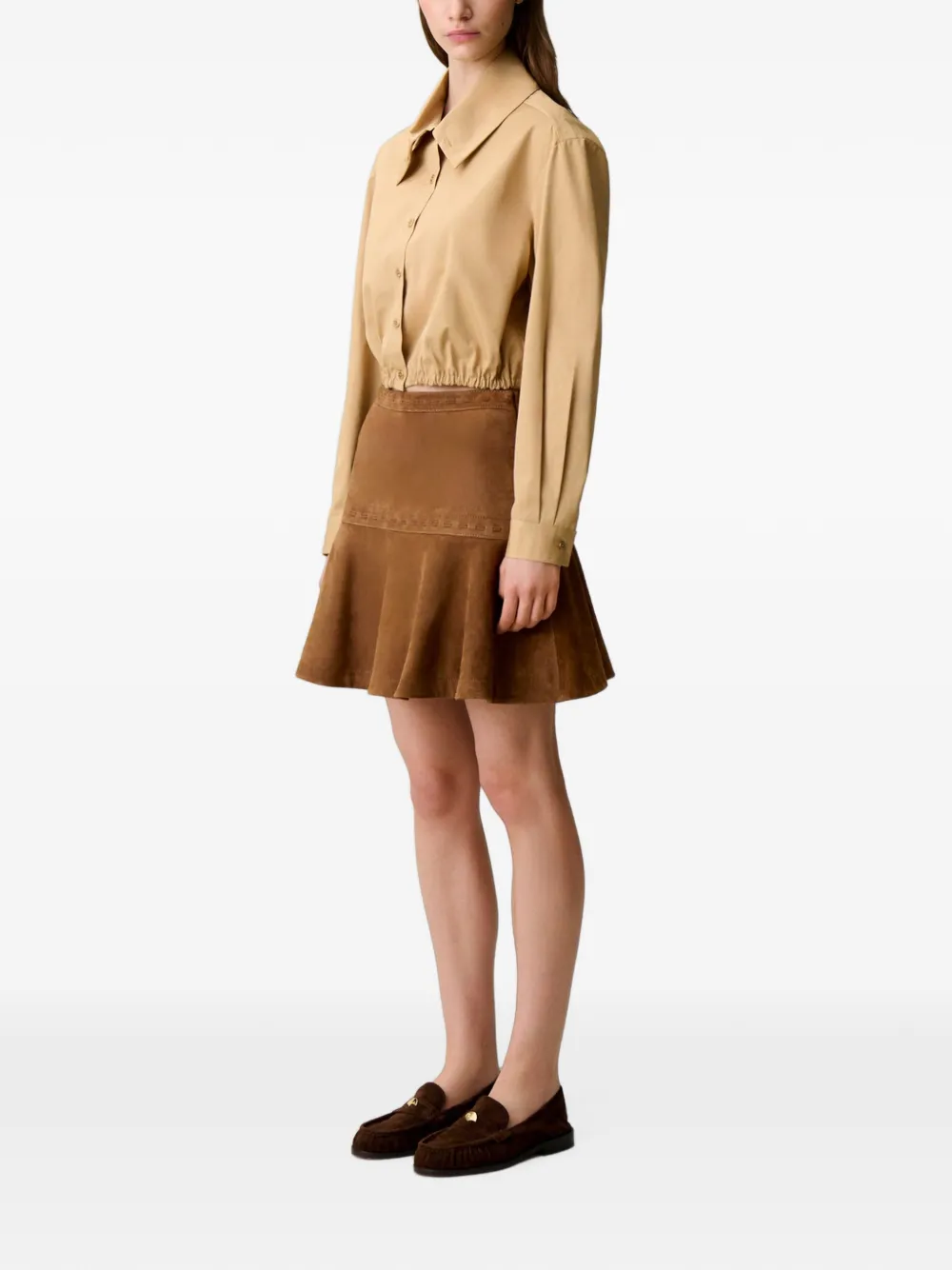 Claudie Pierlot Suède rok Bruin