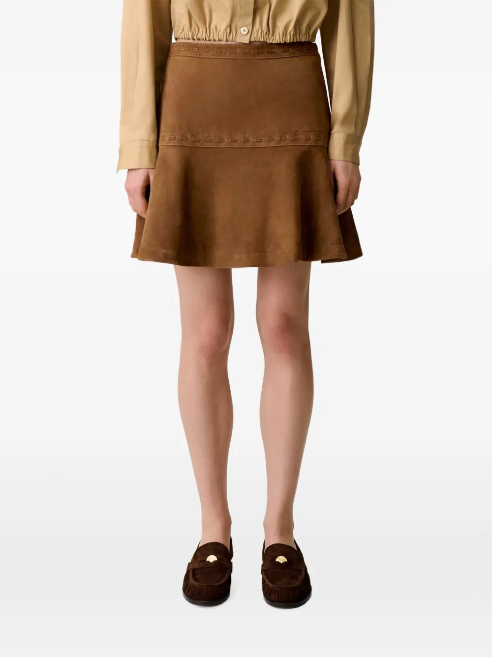 Claudie Pierlot Suède rok Bruin