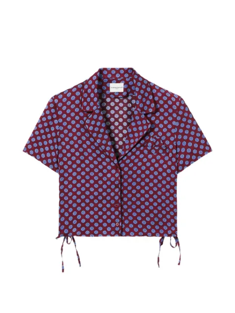 Claudie Pierlot geometric-pattern cropped shirt