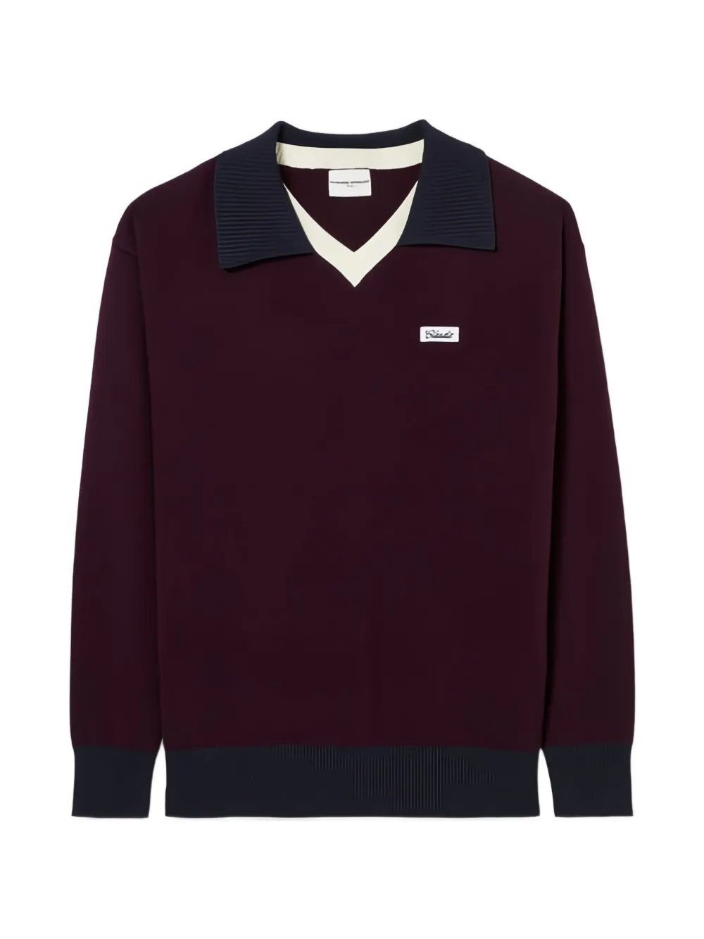 Claudie Pierlot Maglione con scollo a V e logo - Blu