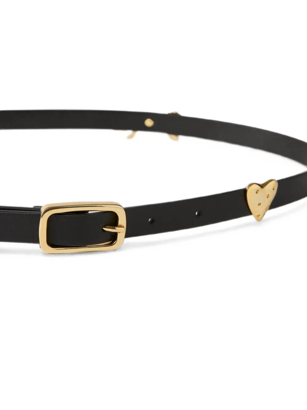Claudie Pierlot Riem met gladde leren bedel Zwart