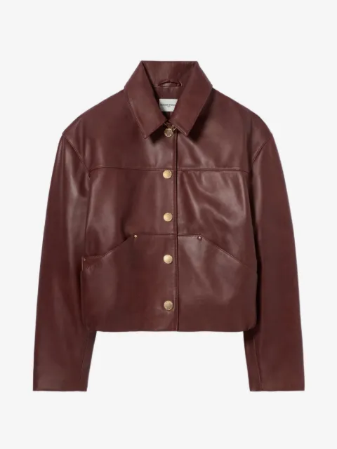 Claudie Pierlot chamarra de piel oversize