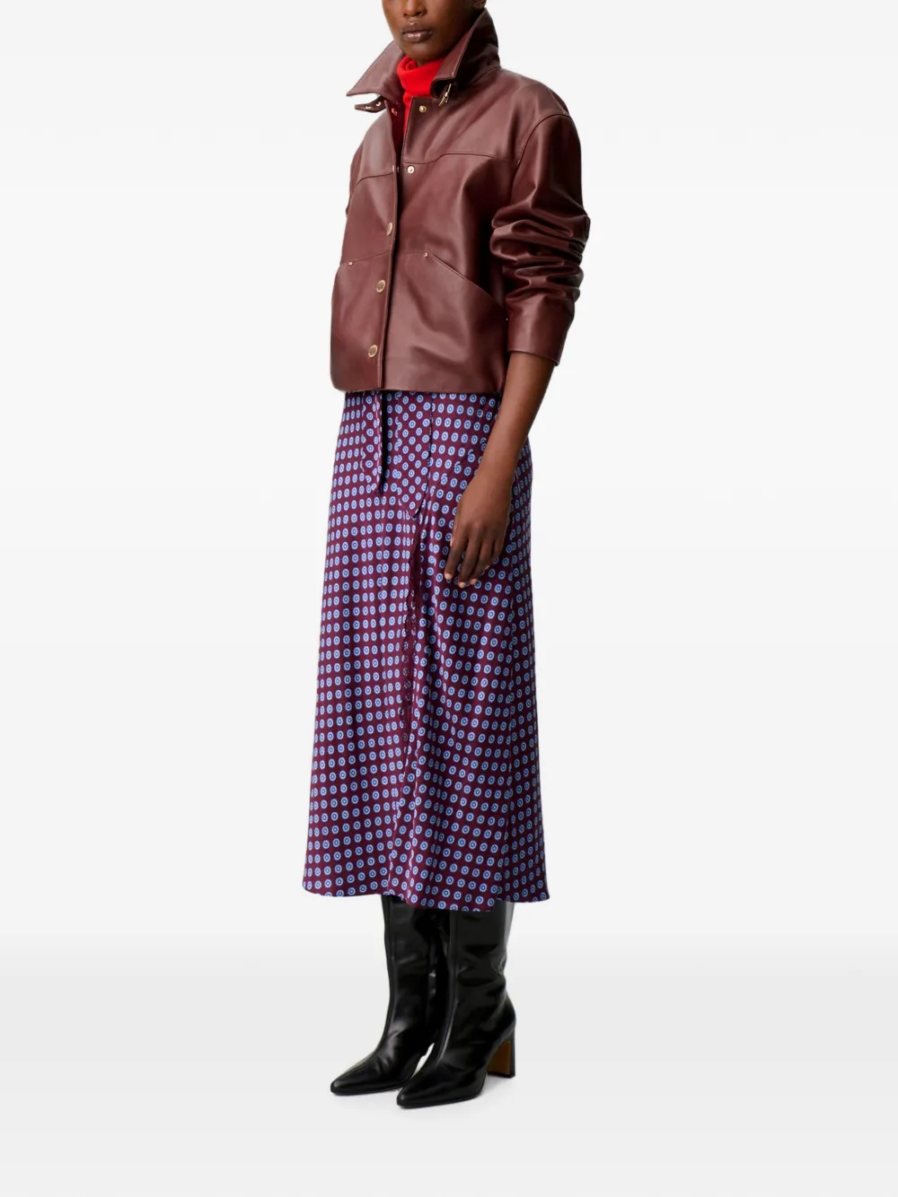 Claudie Pierlot Leren jack Bruin