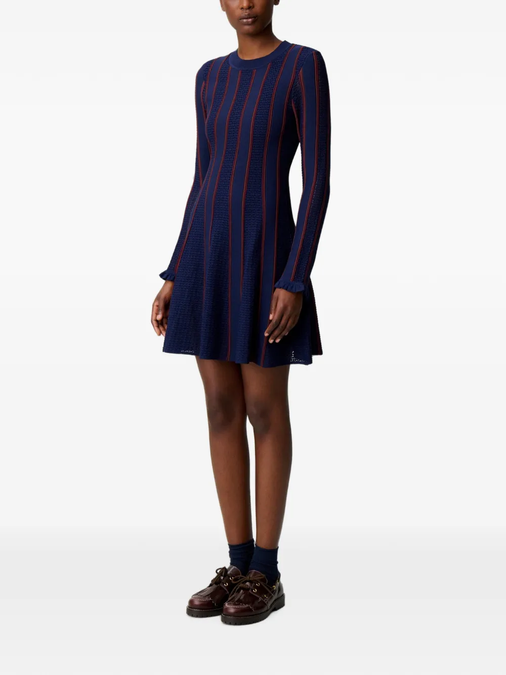 Claudie Pierlot Gebreide mini-jurk Blauw