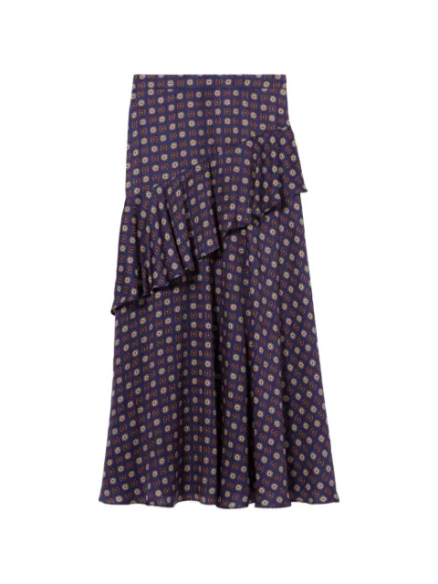 Claudie Pierlot falda midi con estampado geométrico