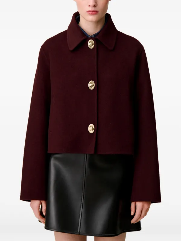 Claudie Pierlot Boxy Corduroy Jacket | Red | FARFETCH