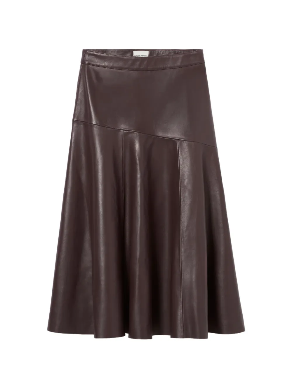 Claudie Pierlot Gonna midi in pelle - Rosso