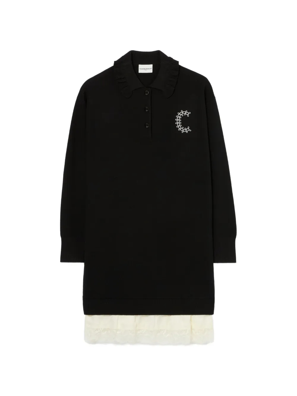 Claudie Pierlot satin and lace jumper dress