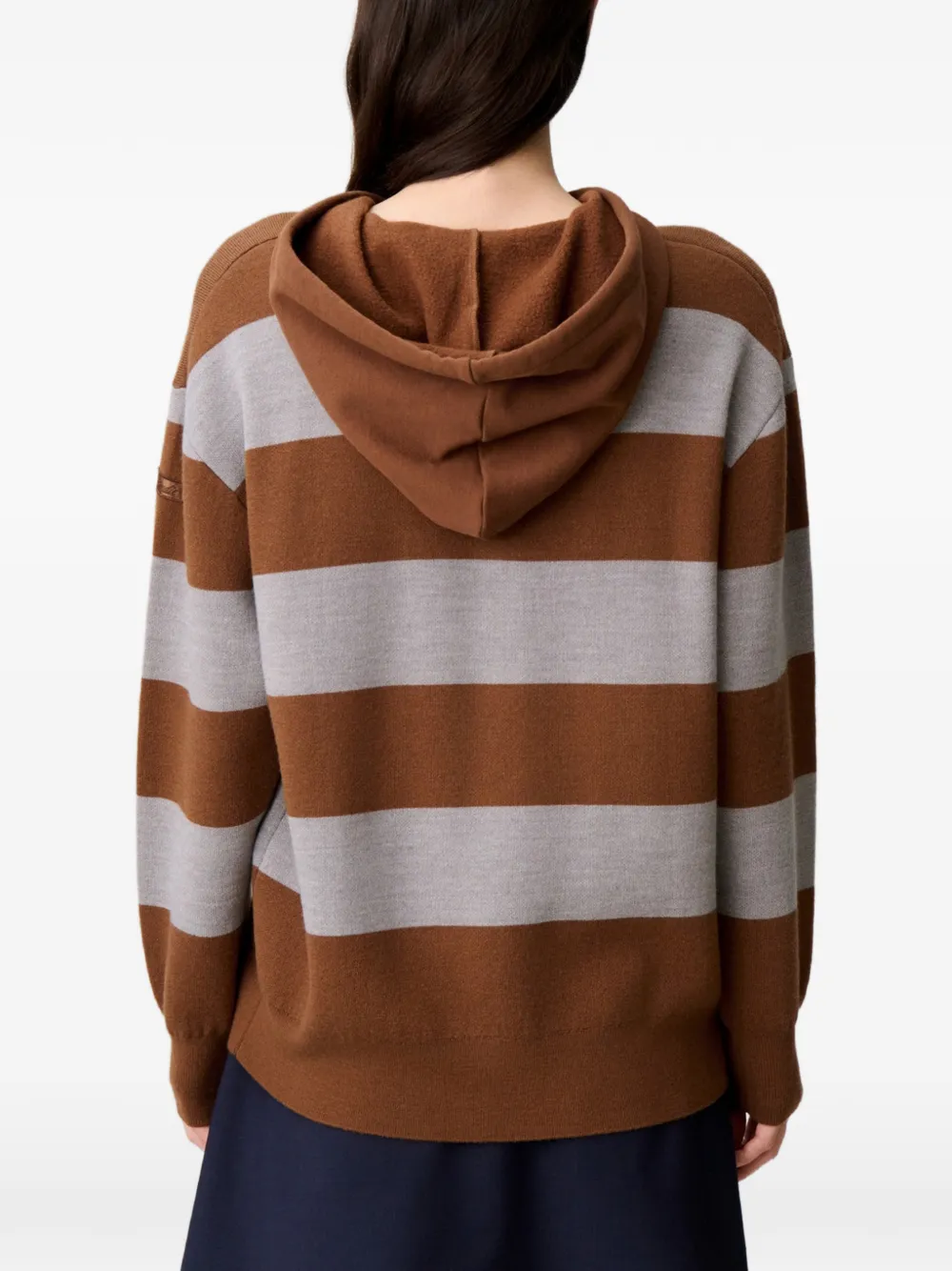 Claudie Pierlot Gestreepte hoodie Bruin