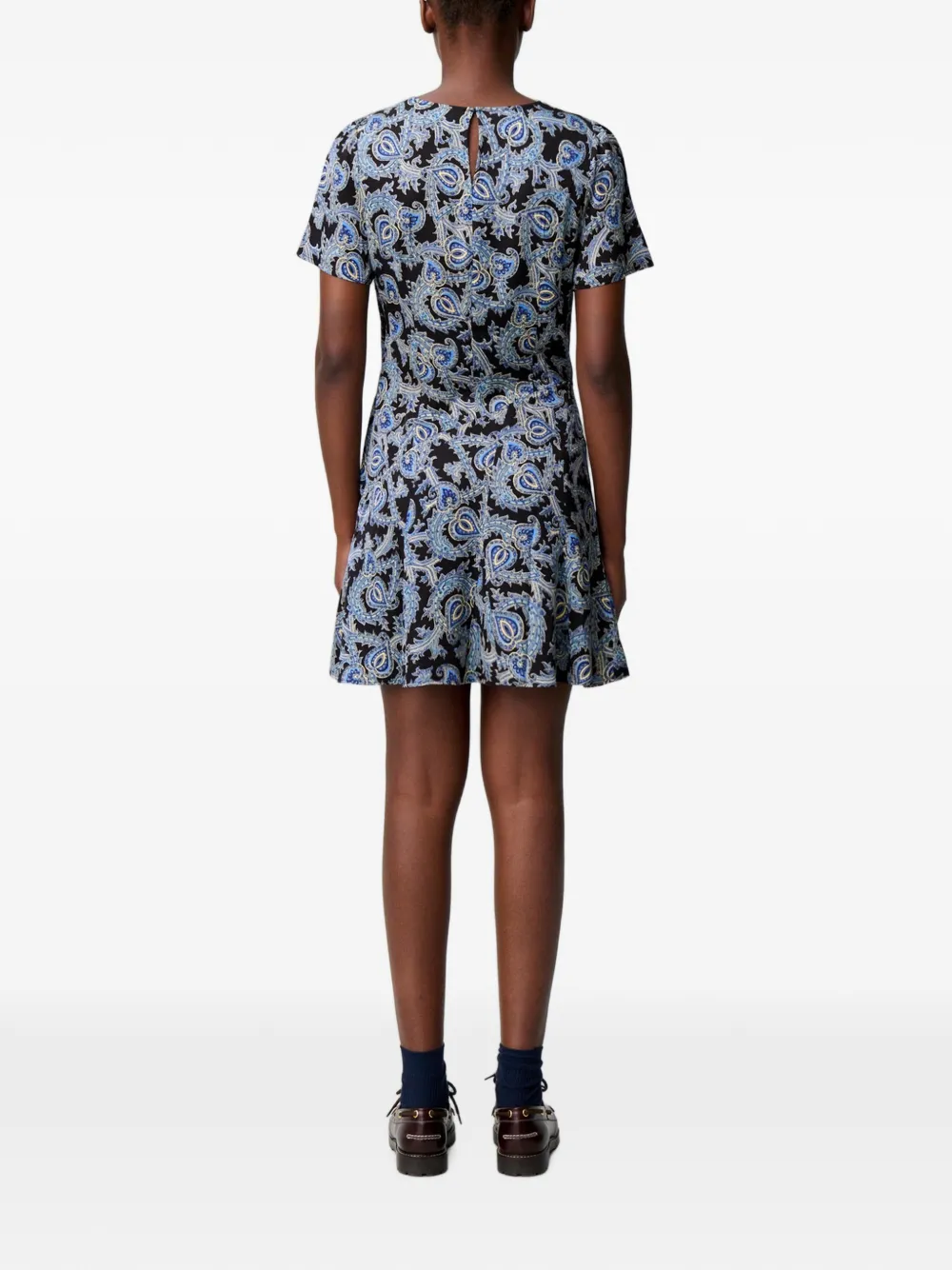 Claudie Pierlot Flowy jurk met print Zwart